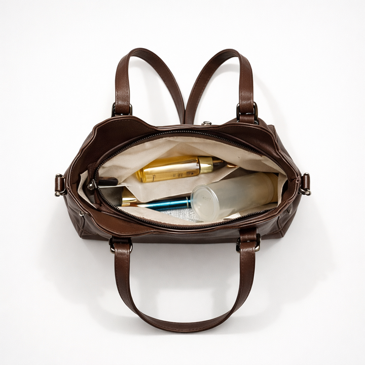 Nord Taschen | Vegane Rindsleder Hobo-Tasche, Motorradstil Schultertasche