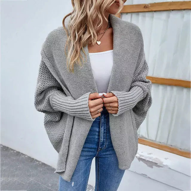 Einfarbige Elegante Strickjacke für Alltag