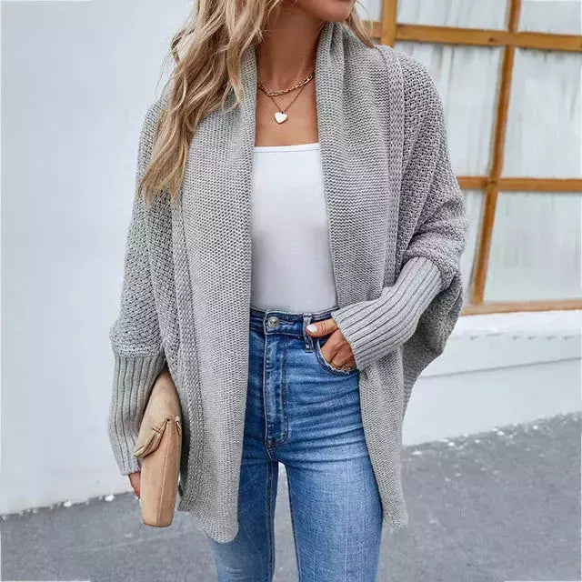 Einfarbige Elegante Strickjacke für Alltag