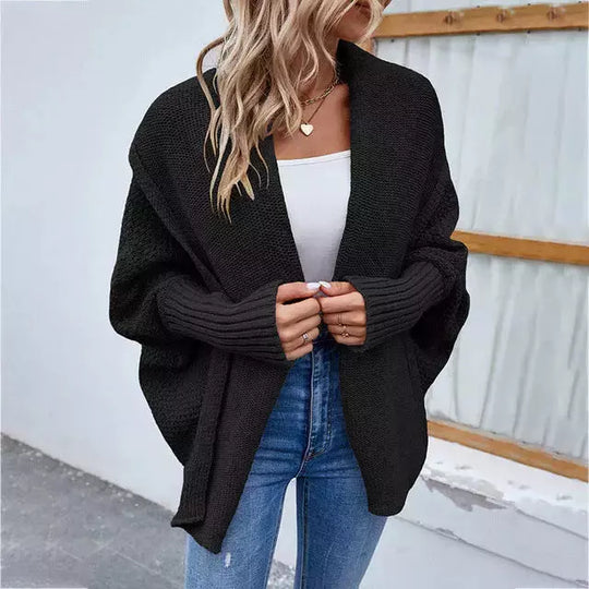 Einfarbige Elegante Strickjacke für Alltag