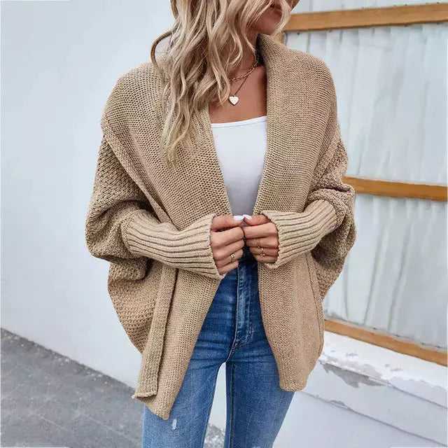 Einfarbige Elegante Strickjacke für Alltag
