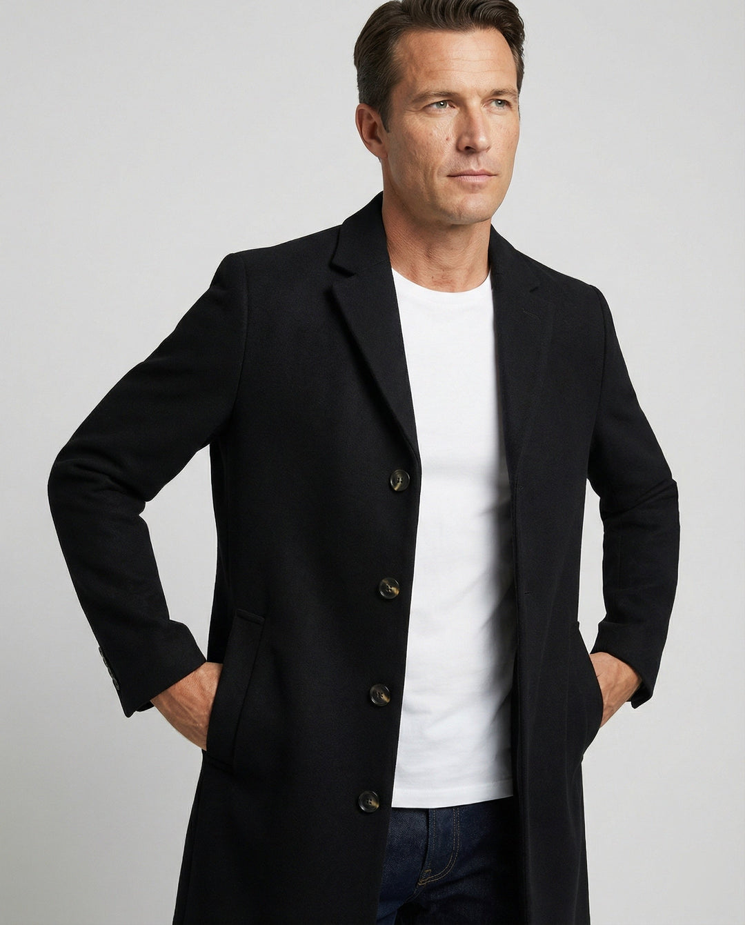Leichter Herren Trenchcoat Khaki Japanischer Stil Sommerjacke Sonnenschutz Mantel - Vittorelli
