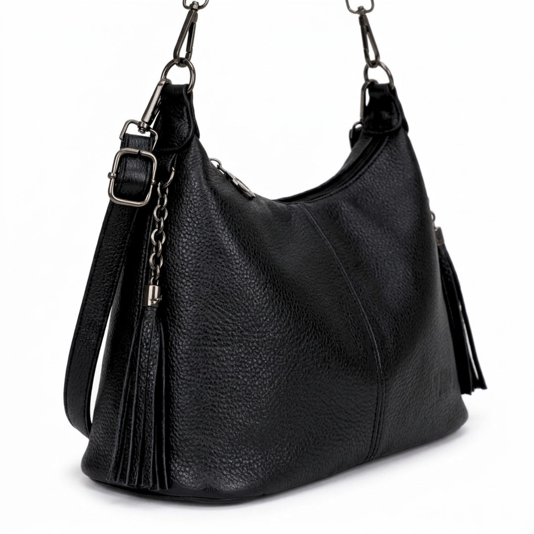 Nord Taschen | Kuhfell Hobo Schultertasche mit Quaste