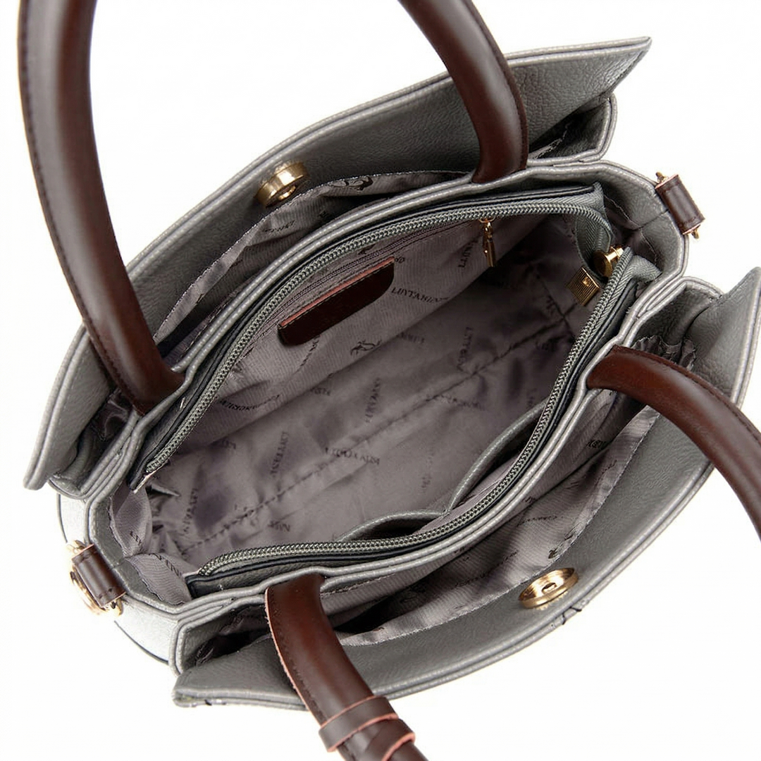 Nord Taschen | Strukturierte Top-Henkeltasche, Crossbody-Tragegurt