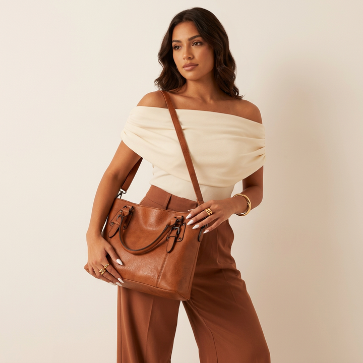 Nord Taschen | Vegane Leder Hobo-Tasche mit Umhängegurt