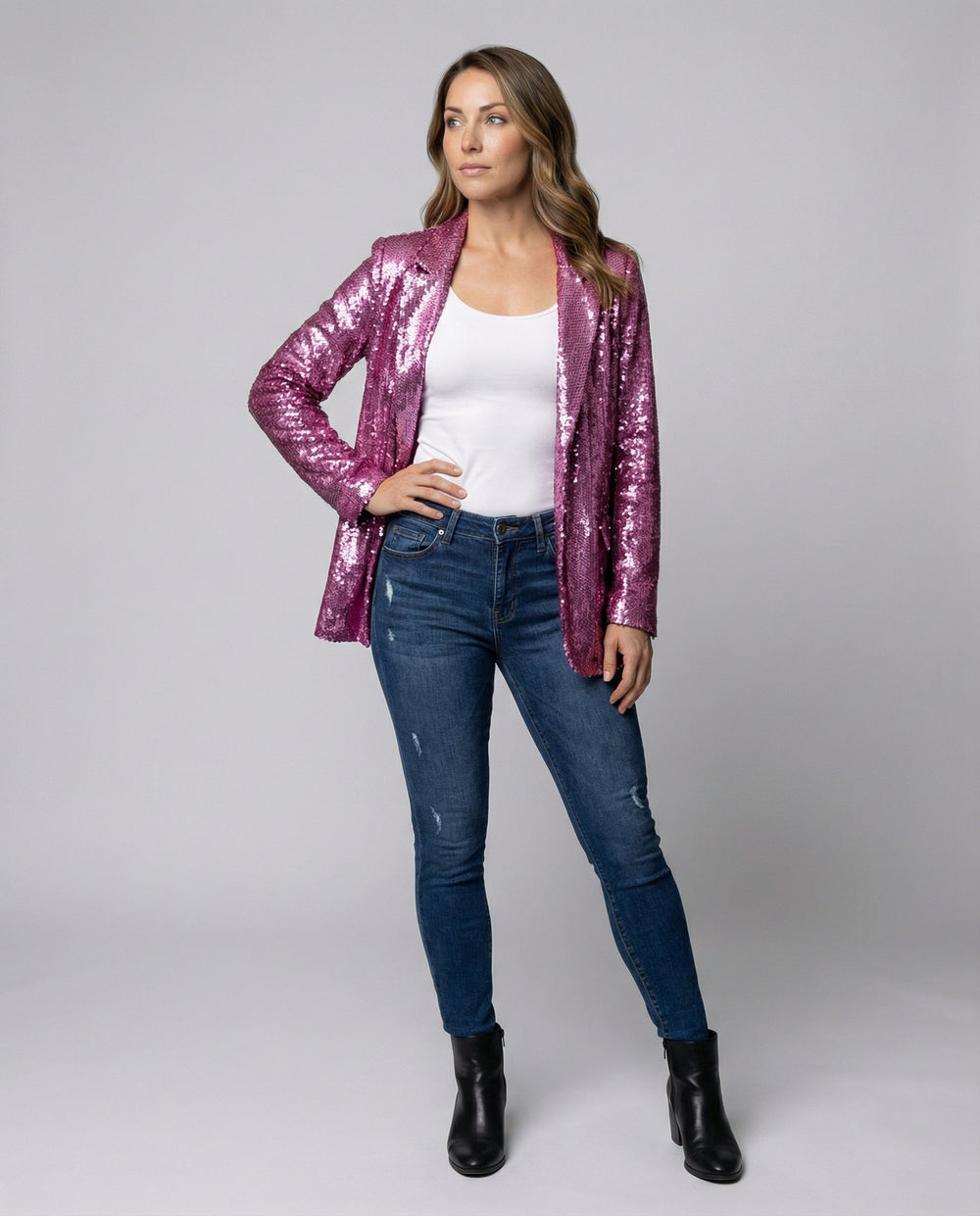 Glitzernder Damen Paillettenblazer