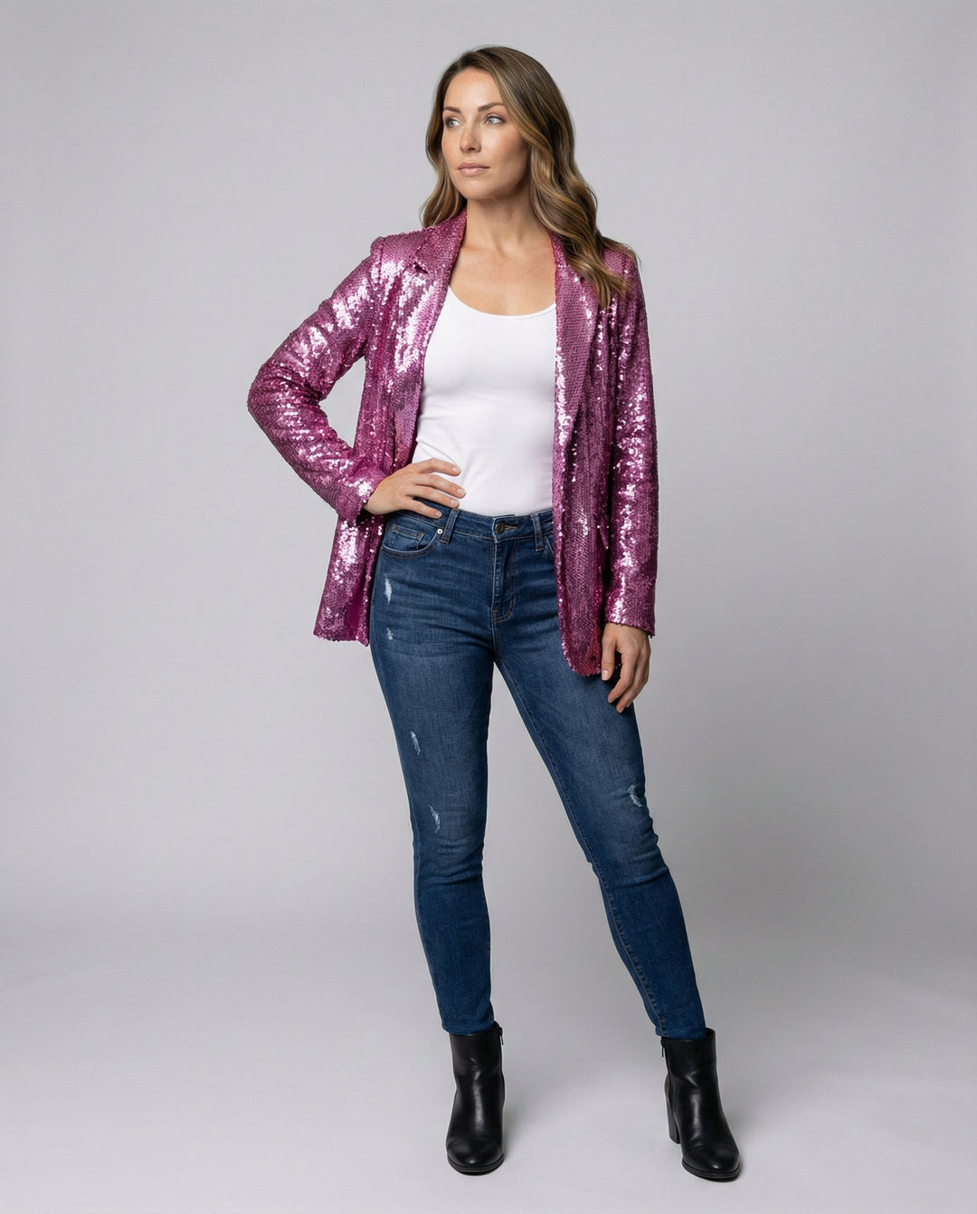 Glitzernder Damen Paillettenblazer