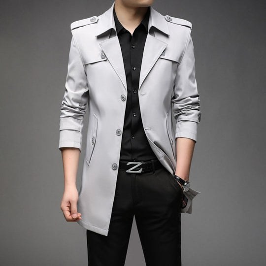 Herren Stilvoller Trenchcoat - Wasserdicht & Winddicht - Vittorelli