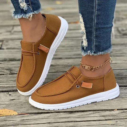 Loafers, Slip On, Leicht, Damenschuhe, Segeltuchschuhe