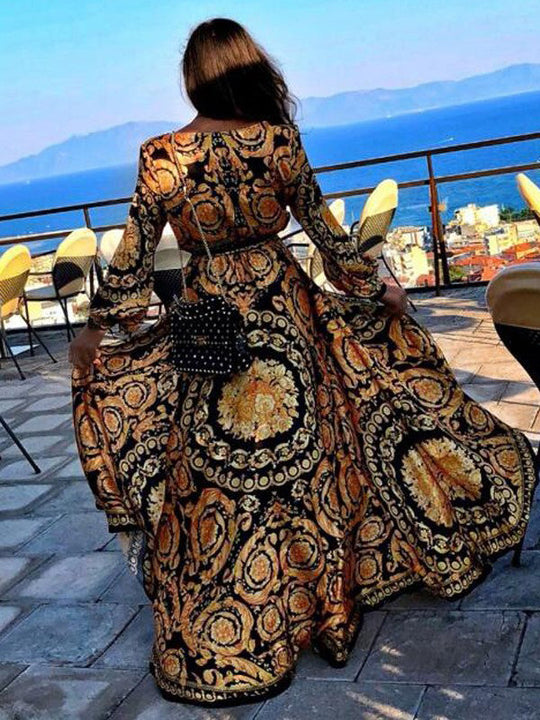 Wickelkleid | Boho Damenkleid mit Schlitz