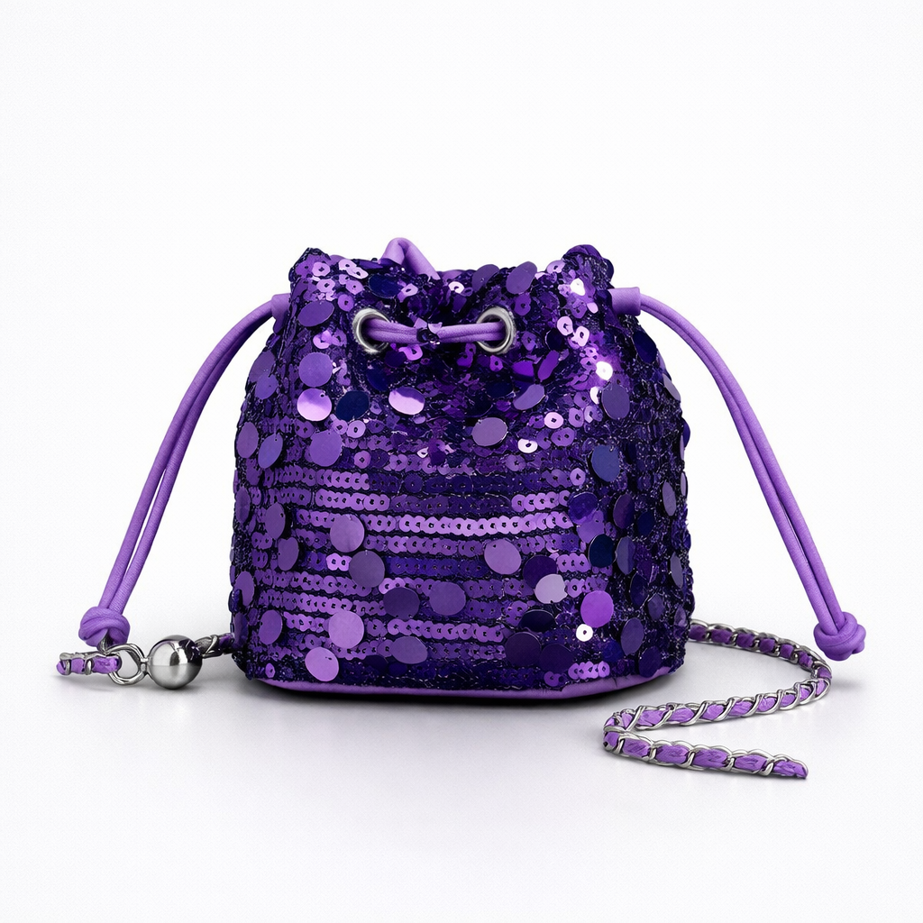Nord Taschen | Pailletten Blumen gestickte Bucket Bag