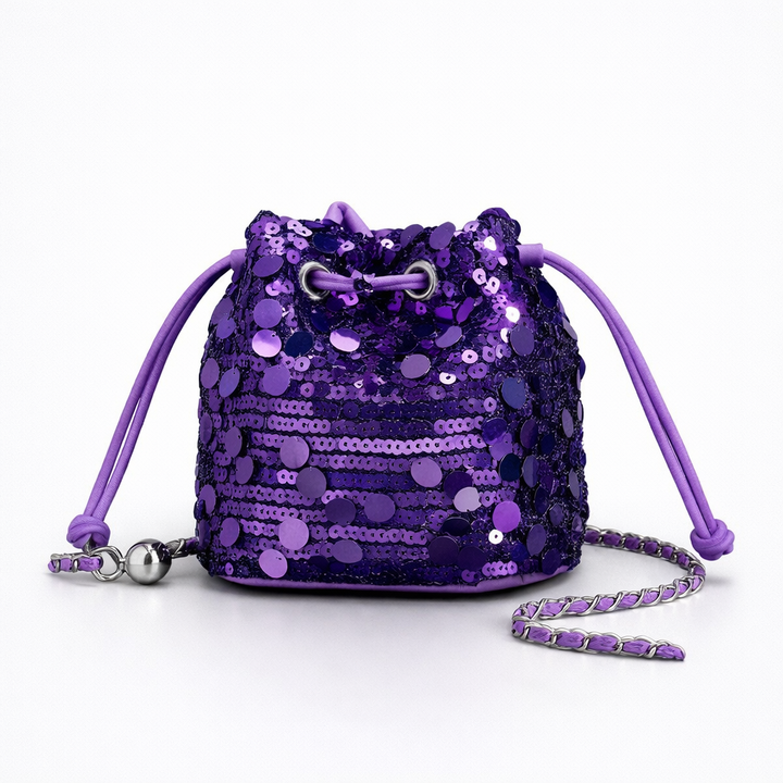 Nord Taschen | Pailletten Blumen gestickte Bucket Bag