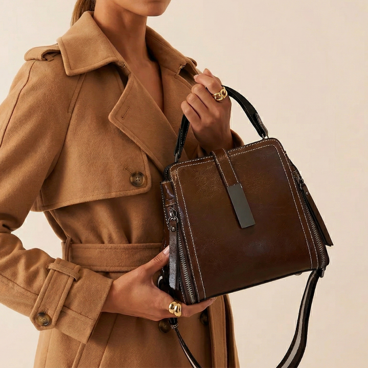 Nord Taschen | Kleine vegane Leder-Crossbody-Umhängetasche, Handtasche