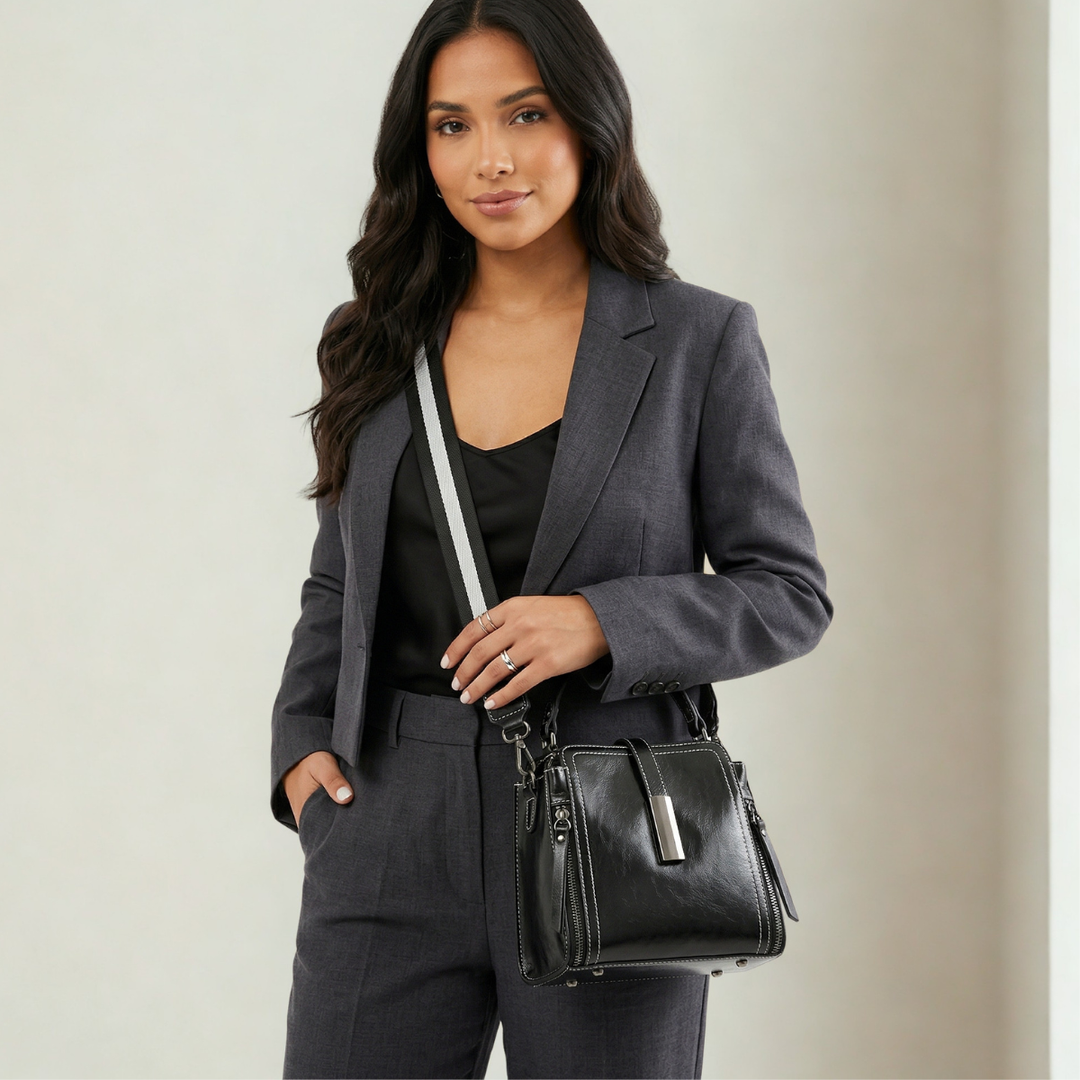 Nord Taschen | Kleine vegane Leder-Crossbody-Umhängetasche, Handtasche