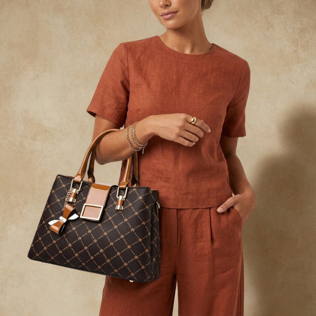 Nord Taschen | Bedruckte Top Handle Handtasche für Frauen