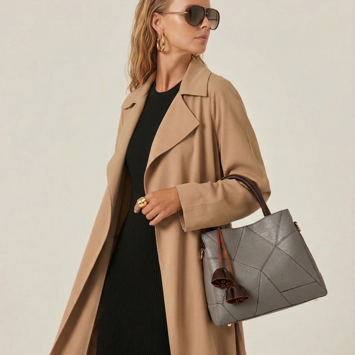 Nord Taschen | Strukturierte Top-Henkeltasche, Crossbody-Tragegurt