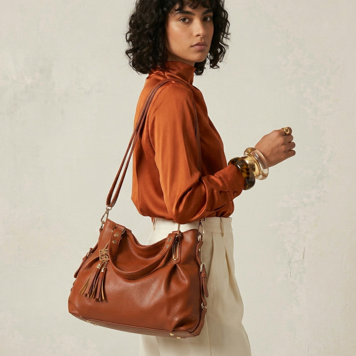 Nord Taschen | Quasten Hobo Tasche, Vegane Leder Schultertasche
