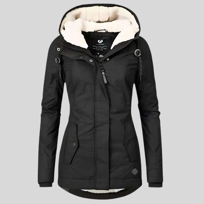 Wärmend Figurbetont Mittellang Kapuzen Wintermantel Damen | Nord Taschen
