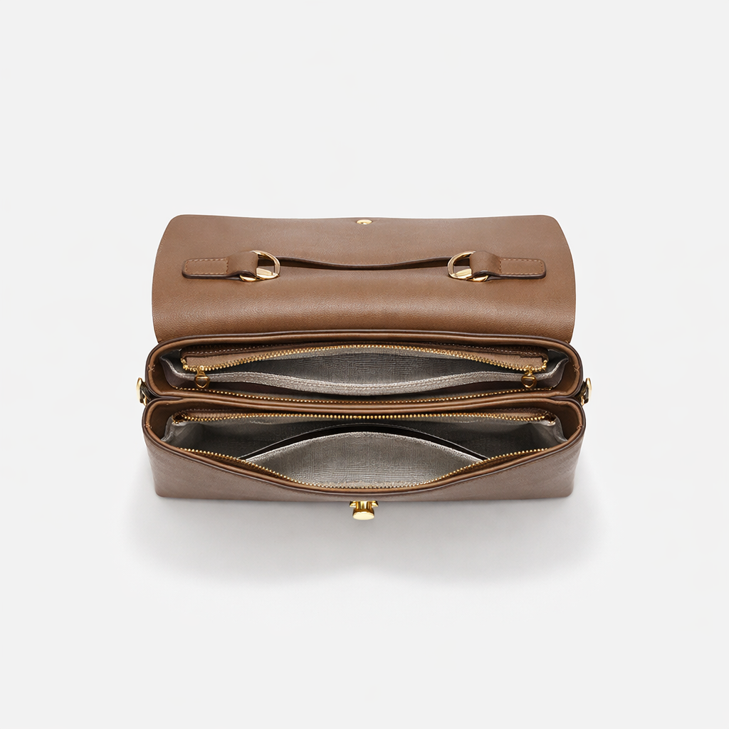 Nord Taschen | Strukturierte Top-Handle-Satchel-Tasche, Schultertasche