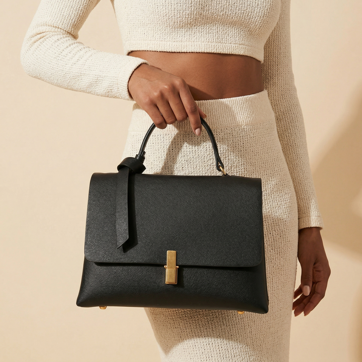 Nord Taschen | Strukturierte Top-Handle-Satchel-Tasche, Schultertasche