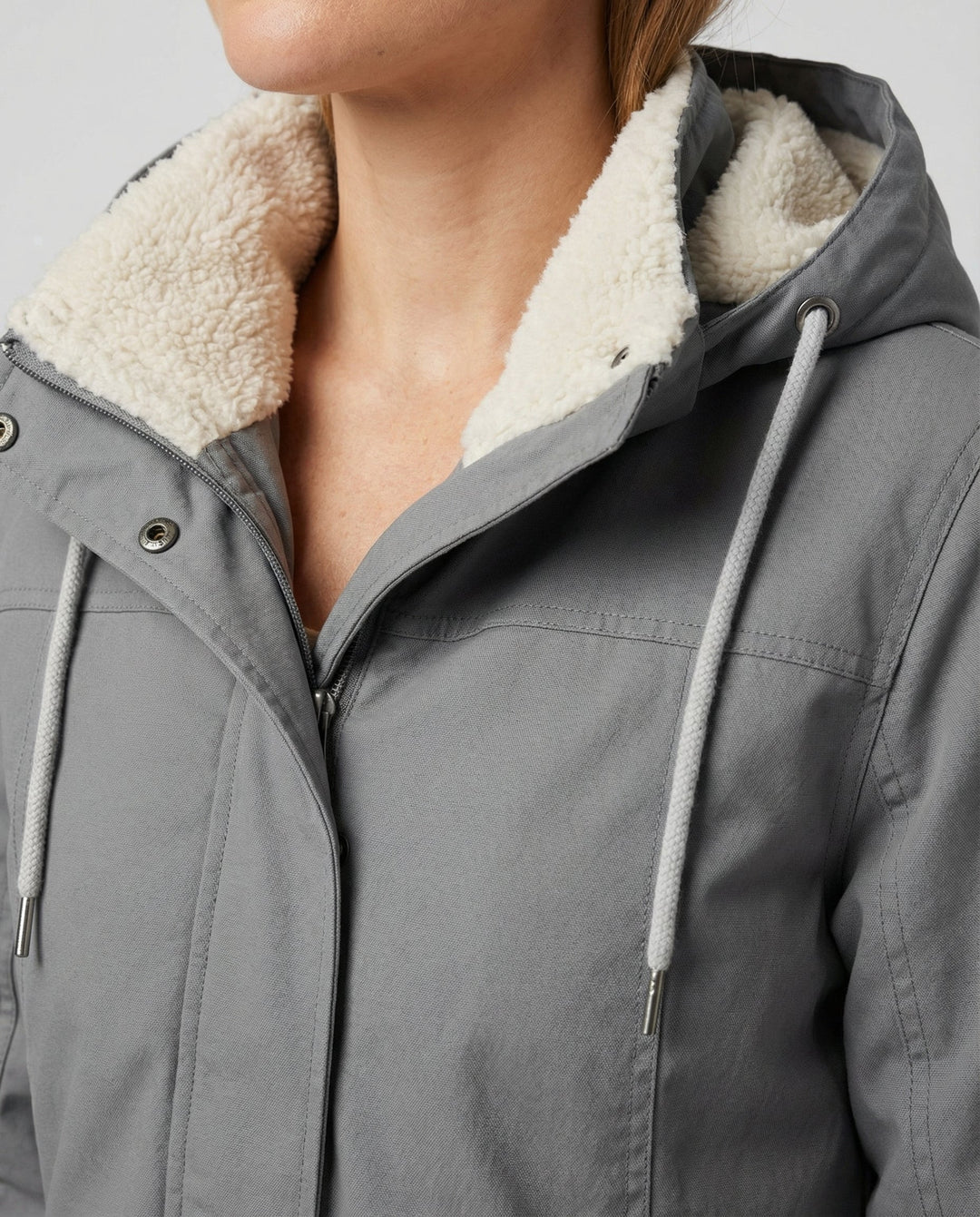 Warme Winterjacke mit Kapuze für Damen