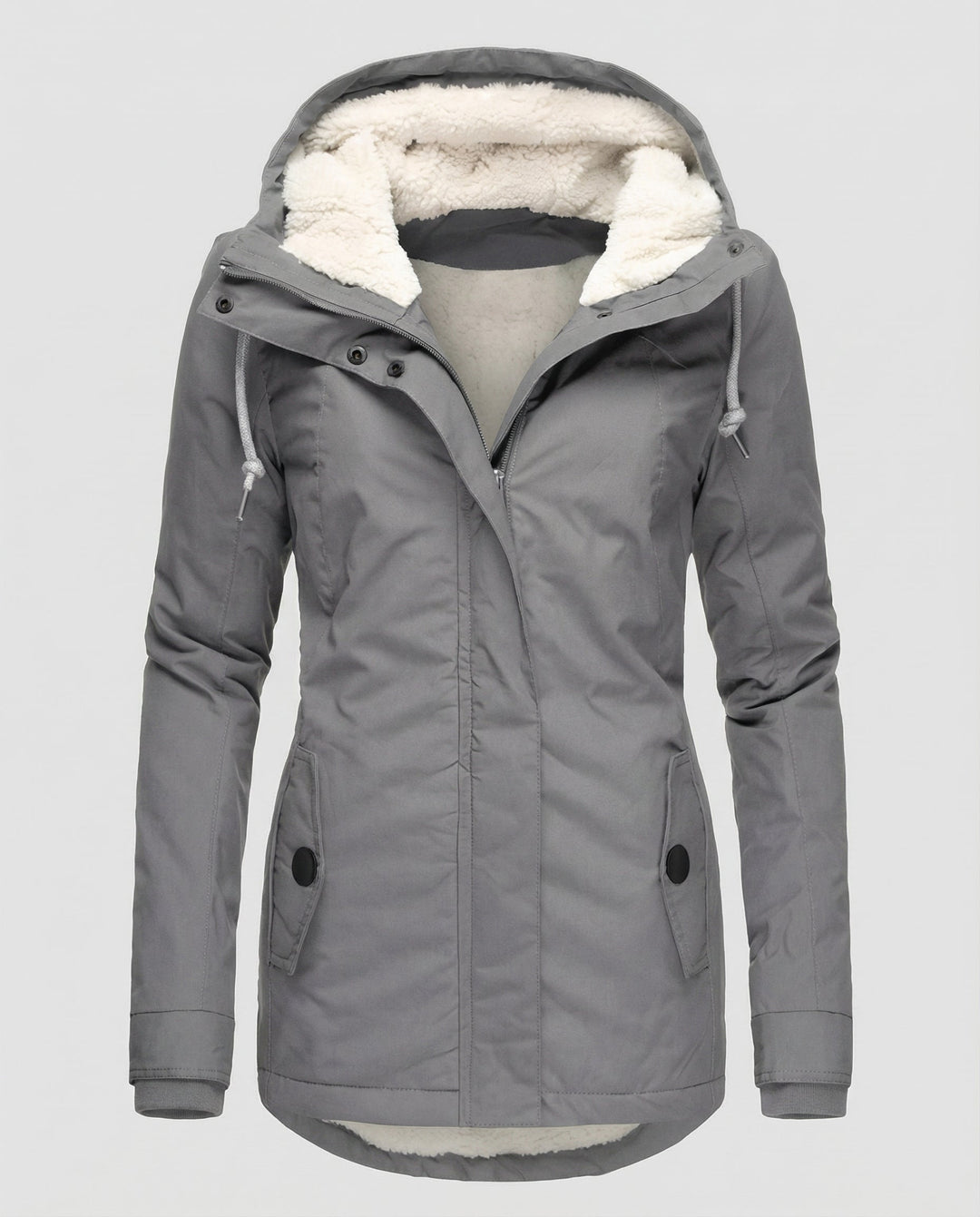 Warme Winterjacke mit Kapuze für Damen