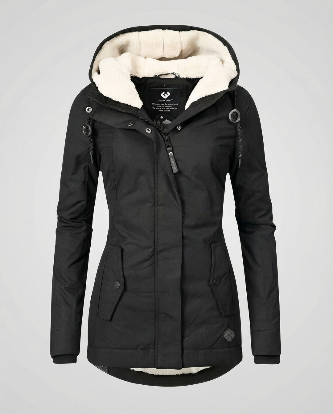 Warme Winterjacke mit Kapuze für Damen