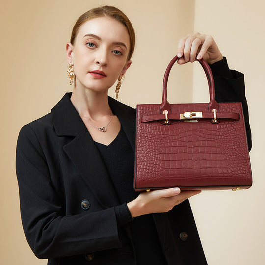Nord Taschen | Krokodil Prägung Top Handle Schultertasche