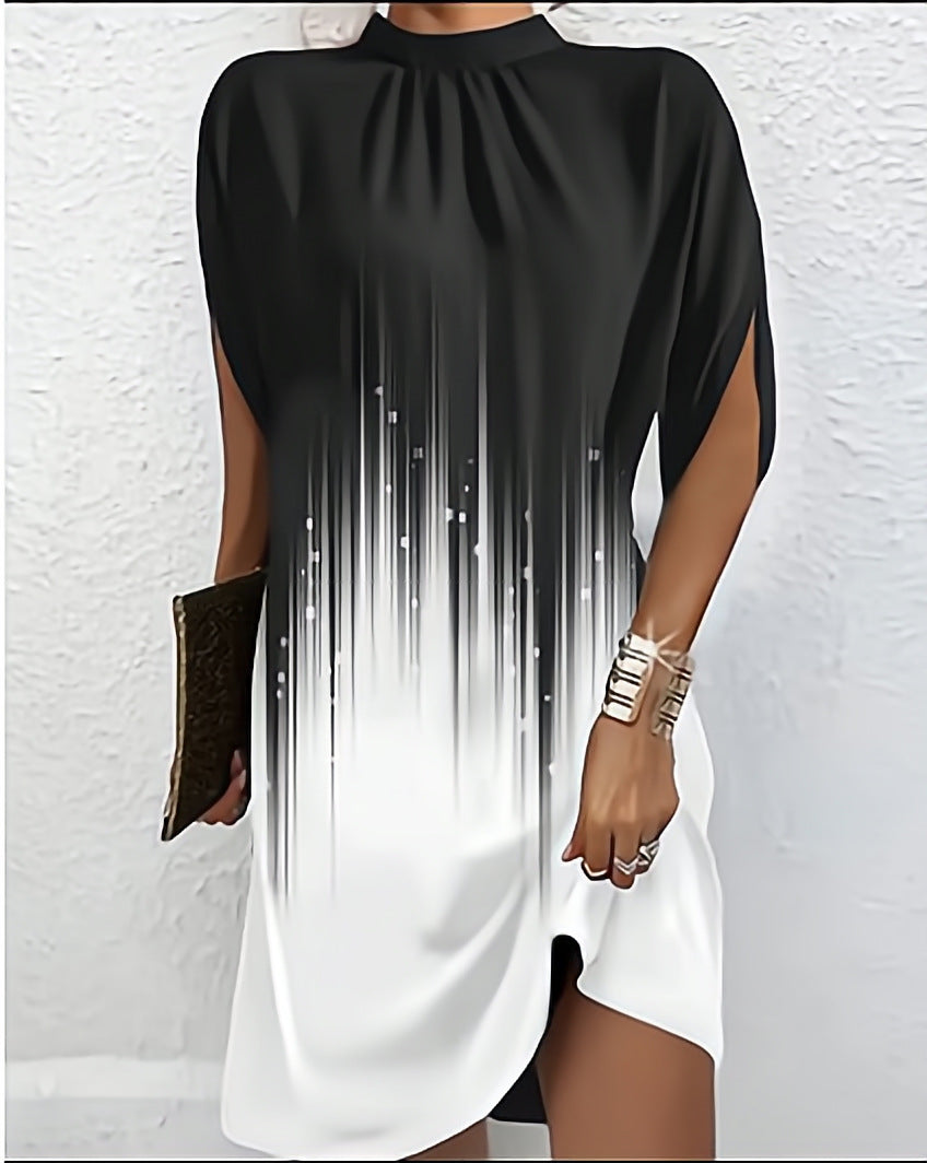 Modernes Damenkleid mit Fledermausärmeln - Arvani