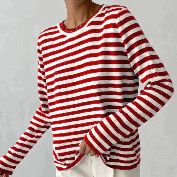 Luftig Leichter Gestreifter T-Shirt