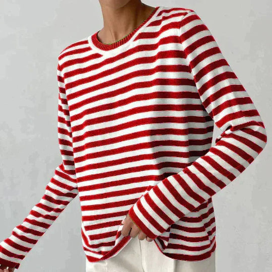 Luftig Leichter Gestreifter T-Shirt
