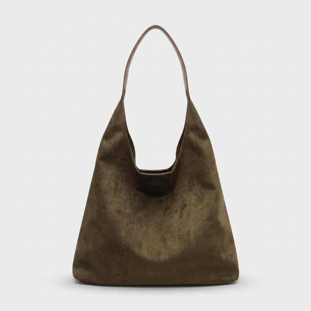 Nord Taschen | Wildleder Hobo Tasche, große lässige Umhängetasche