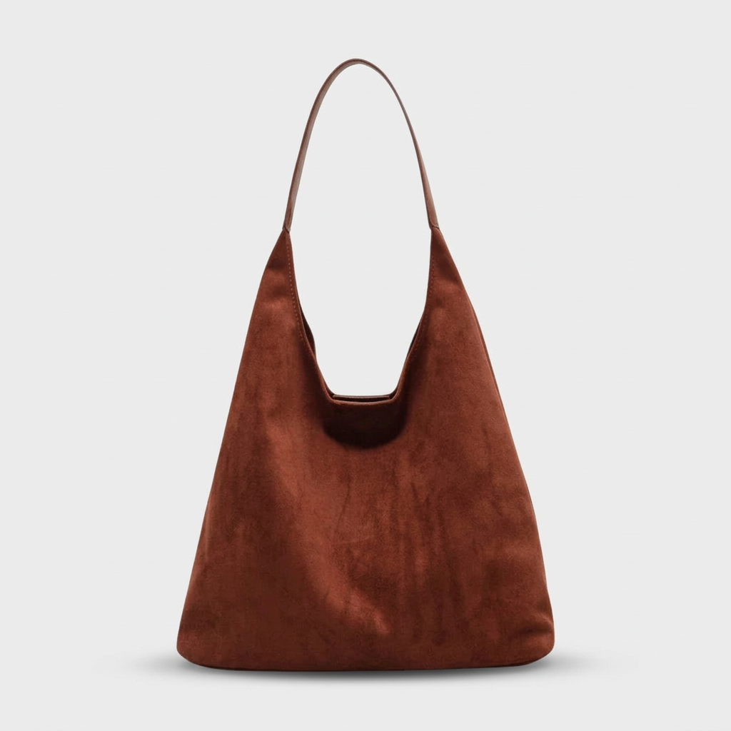 Nord Taschen | Wildleder Hobo Tasche, große lässige Umhängetasche