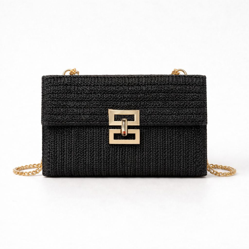 Nord Taschen | Gewebte Strohkette Schulter-Crossbody-Tasche