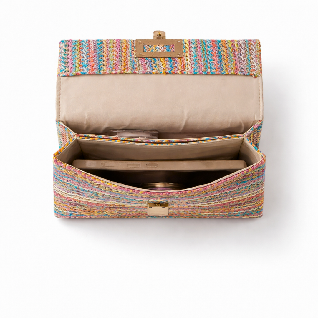 Nord Taschen | Gewebte Strohkette Schulter-Crossbody-Tasche