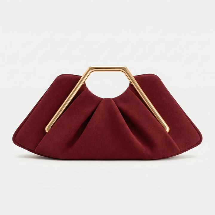 Nord Taschen | Falten-Top-Handle-Clutch-Tasche, Goldrahmen