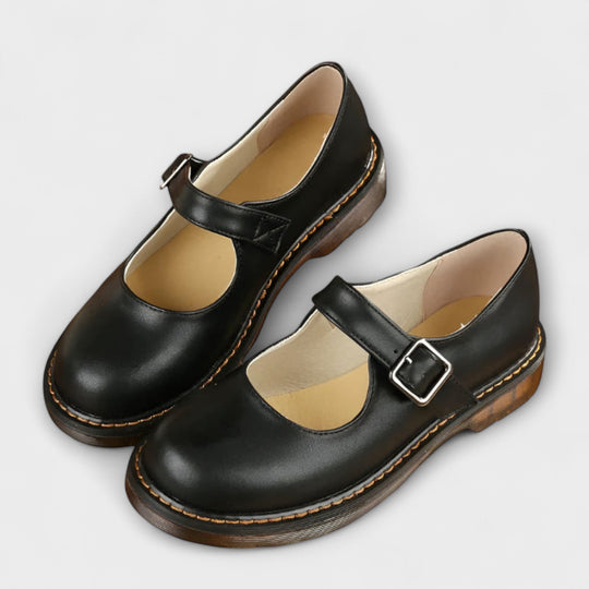Mary Jane Schuhe - Flache Schuhe mit Schnalle für Frauen - Arvani