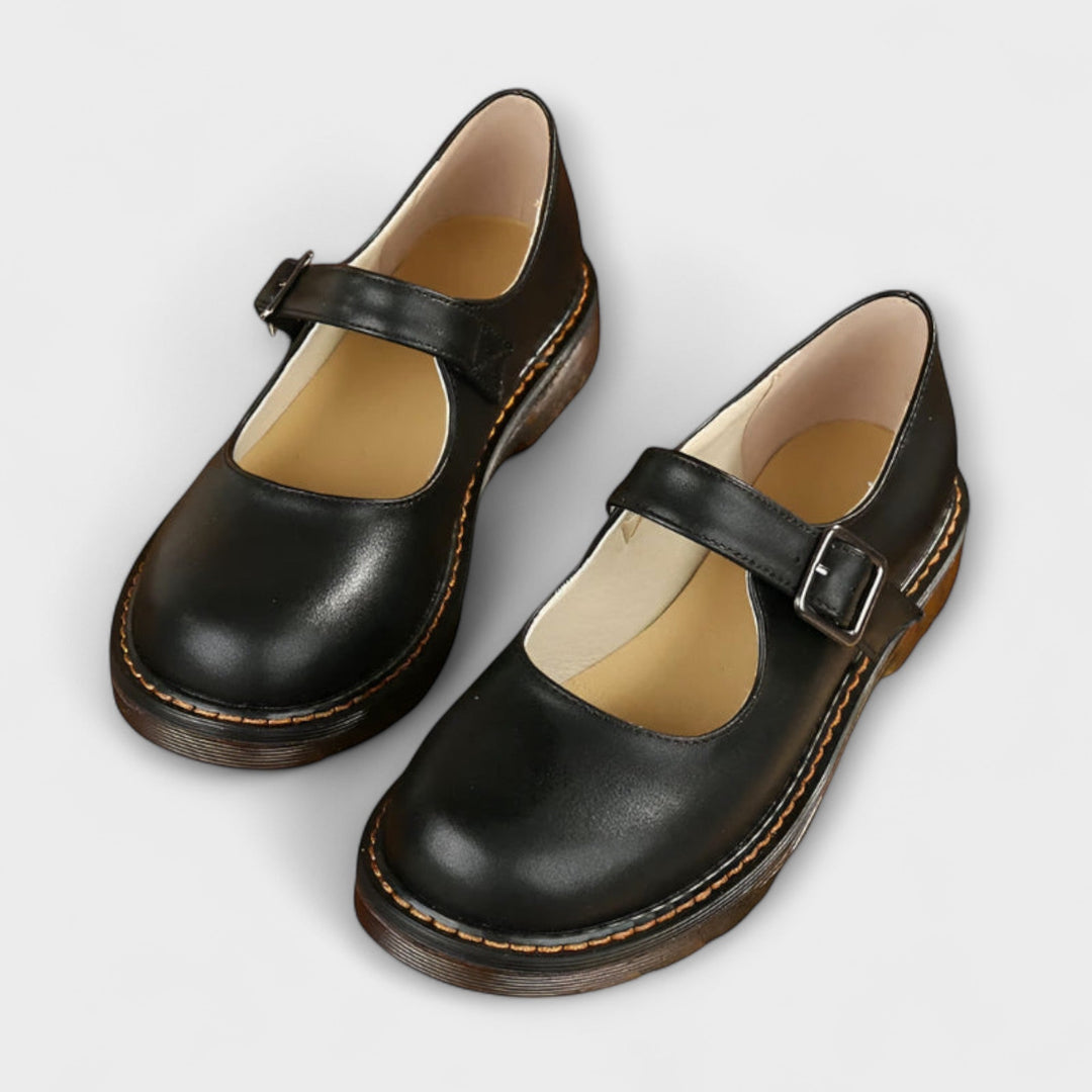 Mary Jane Schuhe - Flache Schuhe mit Schnalle für Frauen - Arvani