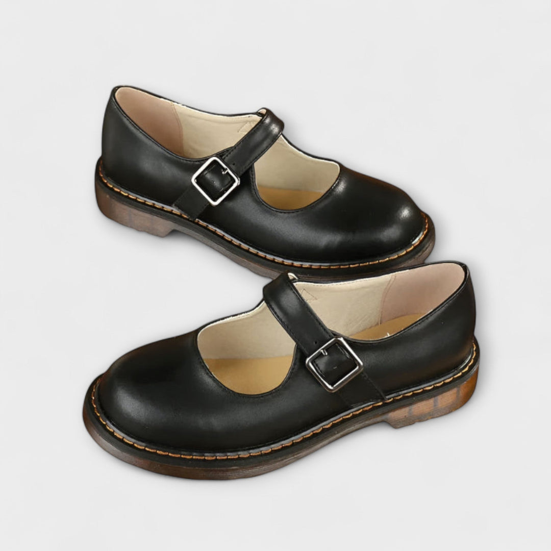 Mary Jane Schuhe - Flache Schuhe mit Schnalle für Frauen - Arvani