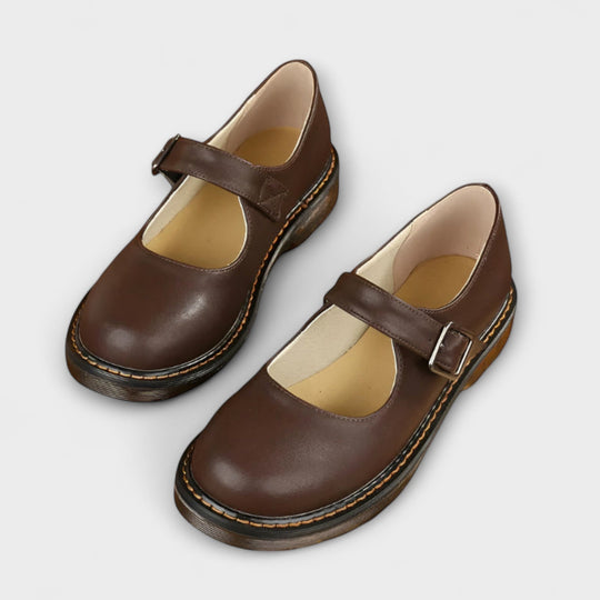 Mary Jane Schuhe - Flache Schuhe mit Schnalle für Frauen - Arvani