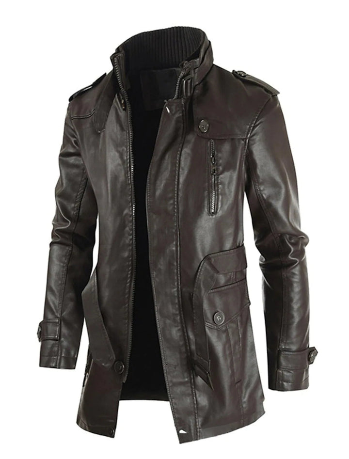 Lange Lederjacke für Herren