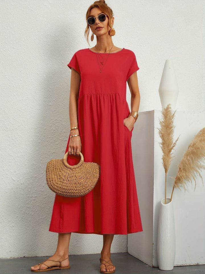 Rundhalsausschnitt Kleid Elegantes Design für Damen
