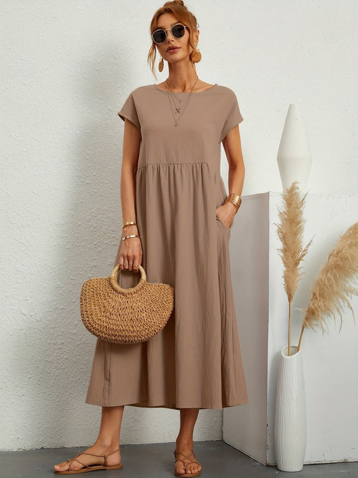 Rundhalsausschnitt Kleid Elegantes Design für Damen