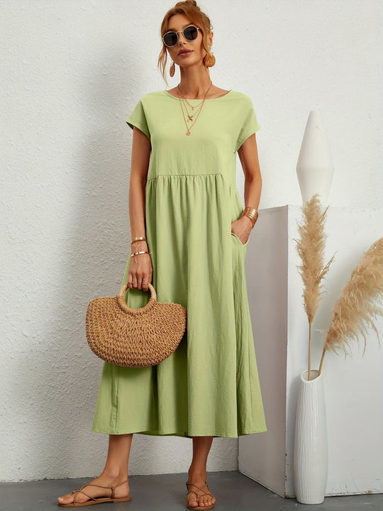 Rundhalsausschnitt Kleid Elegantes Design für Damen