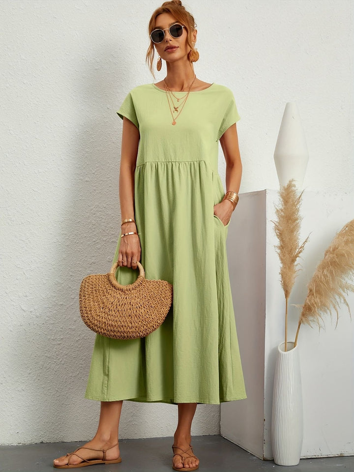 Rundhalsausschnitt Kleid Elegantes Design für Damen