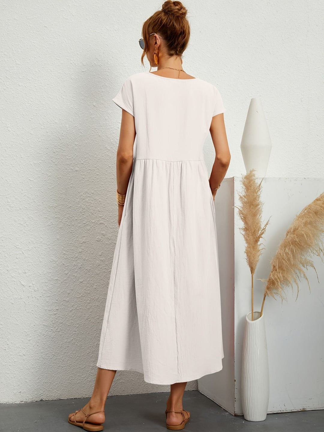 Rundhalsausschnitt Kleid Elegantes Design für Damen