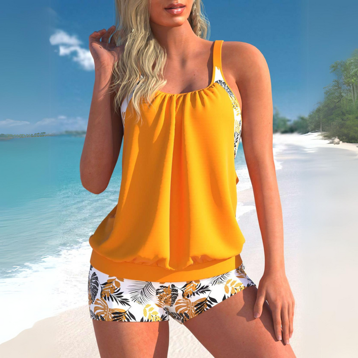 Spitzenstreifen Tankini Set