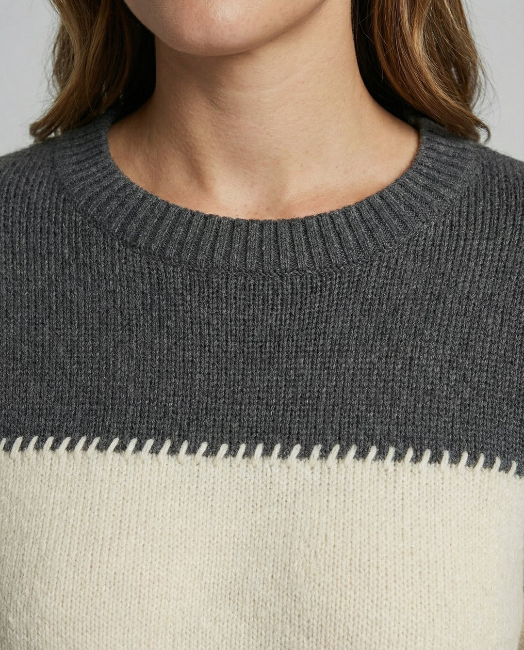 Lockerer Streifenpullover Damen Bequem