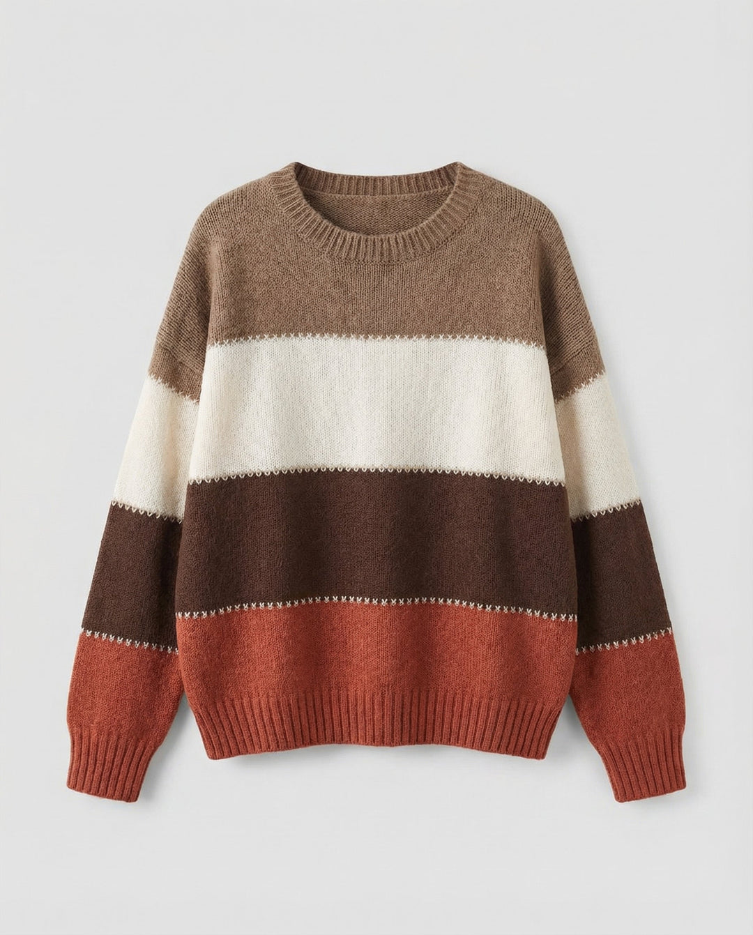 Lockerer Streifenpullover Damen Bequem