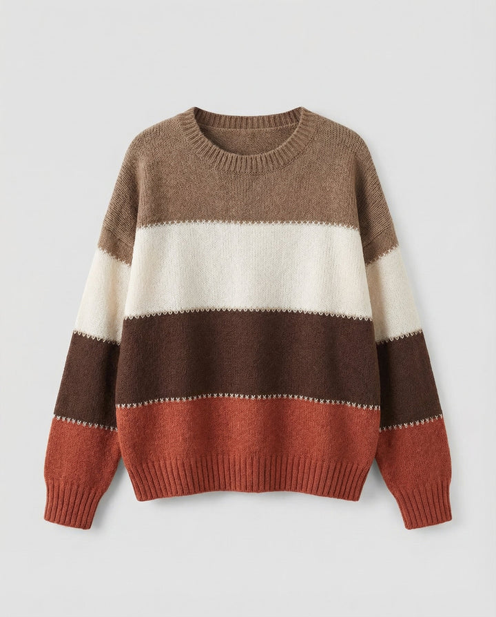 Lockerer Streifenpullover Damen Bequem